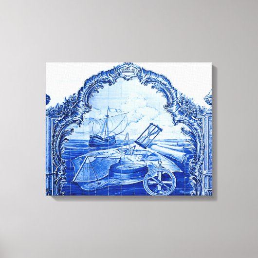 スポーツクラブポルトガルタイルキャンバス キャンバスプリント (正面)