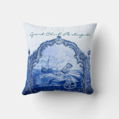 スポーツクラブポルトガルタイル枕 クッション (裏面)