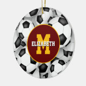 スポーツクラブfavチームカラーサッカープレーヤーファン セラミックオーナメント (左)