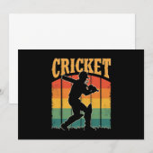 スポーツクリケット選手 – 紳士のゲーム 招待状 (正面/裏面)
