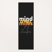 スポーツクールモチベーション黄色ブラックはっきりしたタイポグラフィ ヨガマット (正面)