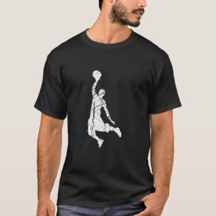 スポーツクールラバーバスケットボール選手ダンクチームコアック Tシャツ