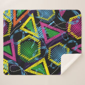 スポーツグランジパターン、子供のデザイン。 シェルパブランケット (正面(横))