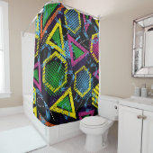 スポーツグランジパターン、子供のデザイン。 シャワーカーテン (インサイチュ)