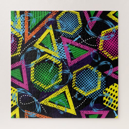 スポーツグランジパターン、子供のデザイン。 ジグソーパズル (縦)