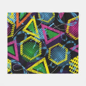 スポーツグランジパターン、子供のデザイン。 フリースブランケット (正面(横))