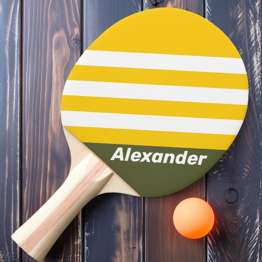 スポーツグリーンハニーノスタルジックストライプな名前 卓球ラケット