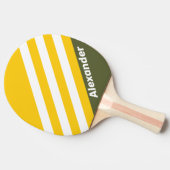 スポーツグリーンハニーノスタルジックストライプな名前 卓球ラケット (横)