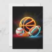 スポーツゲームタイムバースデーパーティー 招待状 (裏面)