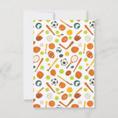 スポーツゲームタイム オールスター誕生日 | 子供スポーツ サンキューカード (裏面)