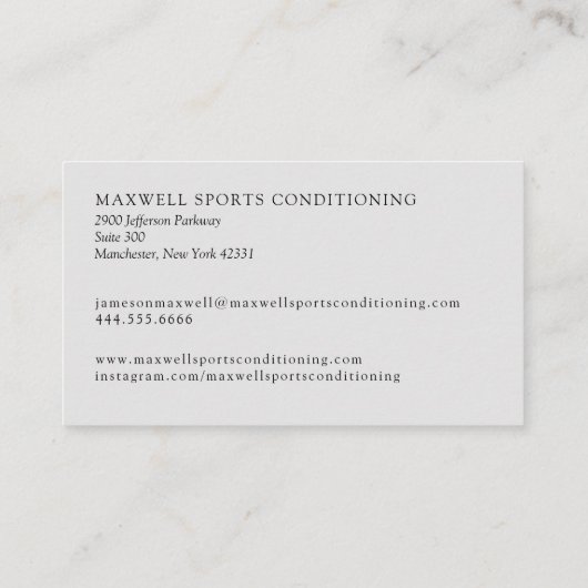 スポーツコンディショニングコーチ 名刺 (裏面)