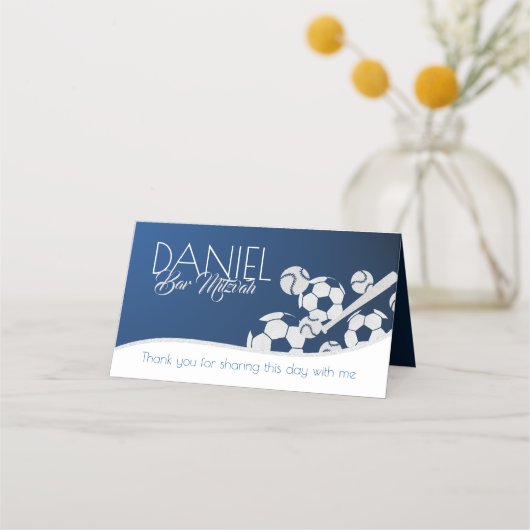 スポーツコンボ野球サッカーのシーティングカード プレイスカード (裏面)