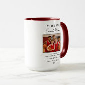 スポーツコーチへの感謝のチームフォト マグカップ (正面右)