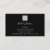 スポーツコーチアスリートアシストロゴインストラクターQR 名刺 (裏面)