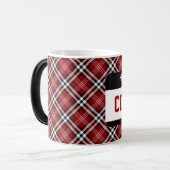 スポーツコーチナメタグチームマルーンプレイドハロー モーフィングマグカップ (正面左)