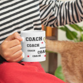 スポーツコーチパーソナライズされたのモノグラム名 ツートーンマグカップ