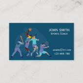 スポーツコーチフィットネストレーナービジネスカード 名刺 (正面)