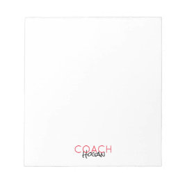 スポーツコーチ名チームカラーズモダンオフィス ノートパッド