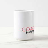 スポーツコーチ名チームカラーモダンギフトサンキュー コーヒーマグカップ (中央)