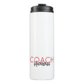 スポーツコーチ名チームカラーレッドブラックリスペクト タンブラー (正面)