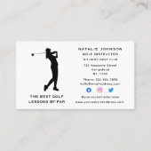 スポーツコーチ女性ゴルフインストラクターソーシャルメディア 名刺 (正面)