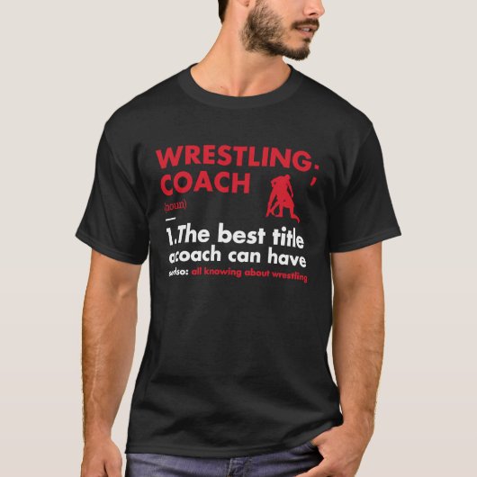 スポーツコーチ定義レスリング Tシャツ (正面)