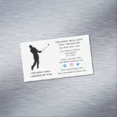 スポーツコーチ男性ゴルフプロインストラクターソーシャルメディア マグネット名刺 (インサイチュ)