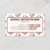 スポーツコーチ野球 名刺 (裏面)