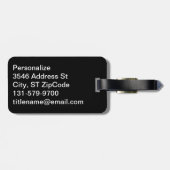 スポーツコーチ |白黒のストライプ ラゲッジタグ (裏面横)