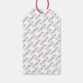 スポーツコーチNAMEスクールチームカラーモダンおもしろい ギフトタグ (裏面)