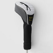 スポーツゴルファー女性ブラックシルエット ゴルフヘッドカバー (アングル)