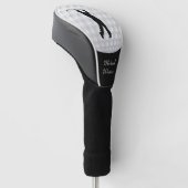 スポーツゴルファー男性ブラックシルエット ゴルフヘッドカバー (アングル)