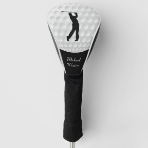 スポーツゴルファー男性ブラックシルエット ゴルフヘッドカバー