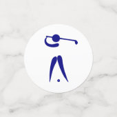 スポーツゴルフプレーヤーブルーロゴテーブル紙吹雪 コンフェッティ (スモール正面)