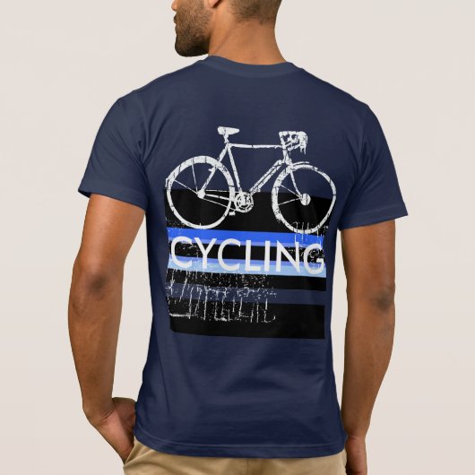 スポーツサイクルサイクリング自転車 Tシャツ (裏面)