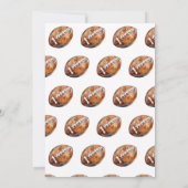 スポーツサッカーの最初の年ダウン男の子1歳の誕生日 招待状 (裏面)