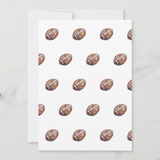 スポーツサッカーの最初の年ダウン男の子1歳の誕生日 招待状 (裏面)