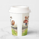 スポーツサッカーの最初の年ダウン男の子1歳の誕生日 紙コップ