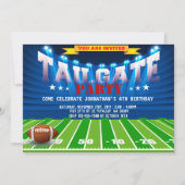 スポーツサッカーの誕生日パーティーカード 招待状 (正面)