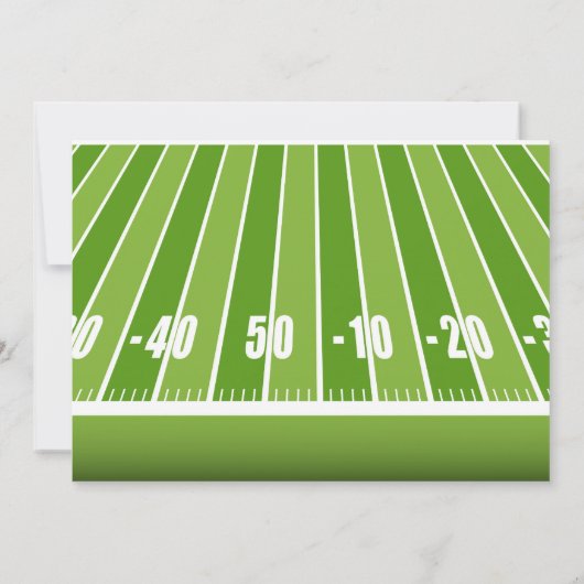 スポーツサッカーの誕生日パーティーカード 招待状 (裏面)