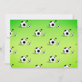 スポーツサッカーの赤ちゃんシャワー 招待状 (裏面)