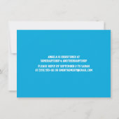 スポーツサッカースコアボード男の赤ちゃんシャワーブルー 招待状 (裏面)