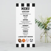 スポーツサッカーバスケットボールベビーシャワーフード メニュー (スタンド正面)