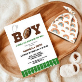 スポーツサッカーボーイベビーシャワーパーティー 招待状