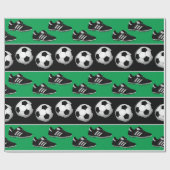 スポーツサッカーボールシューズのパターンパーティーラップ ラッピングペーパー (フラット)