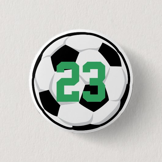 スポーツサッカーボール選手ナンバーチームファン 缶バッジ (正面)