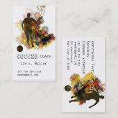 スポーツサッカーランニングのボールアーバンベクトル 名刺 (正面/裏面)