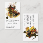 スポーツサッカーランニングのボールアーバンベクトル 名刺 (正面/裏面)