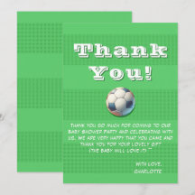 スポーツサッカー男の赤ちゃんシャワー