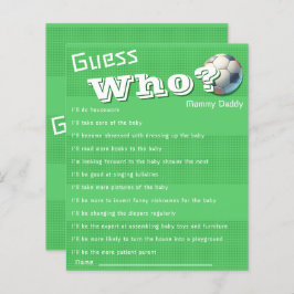 スポーツサッカー男の赤ちゃんベビーシャワー推測誰がゲーム